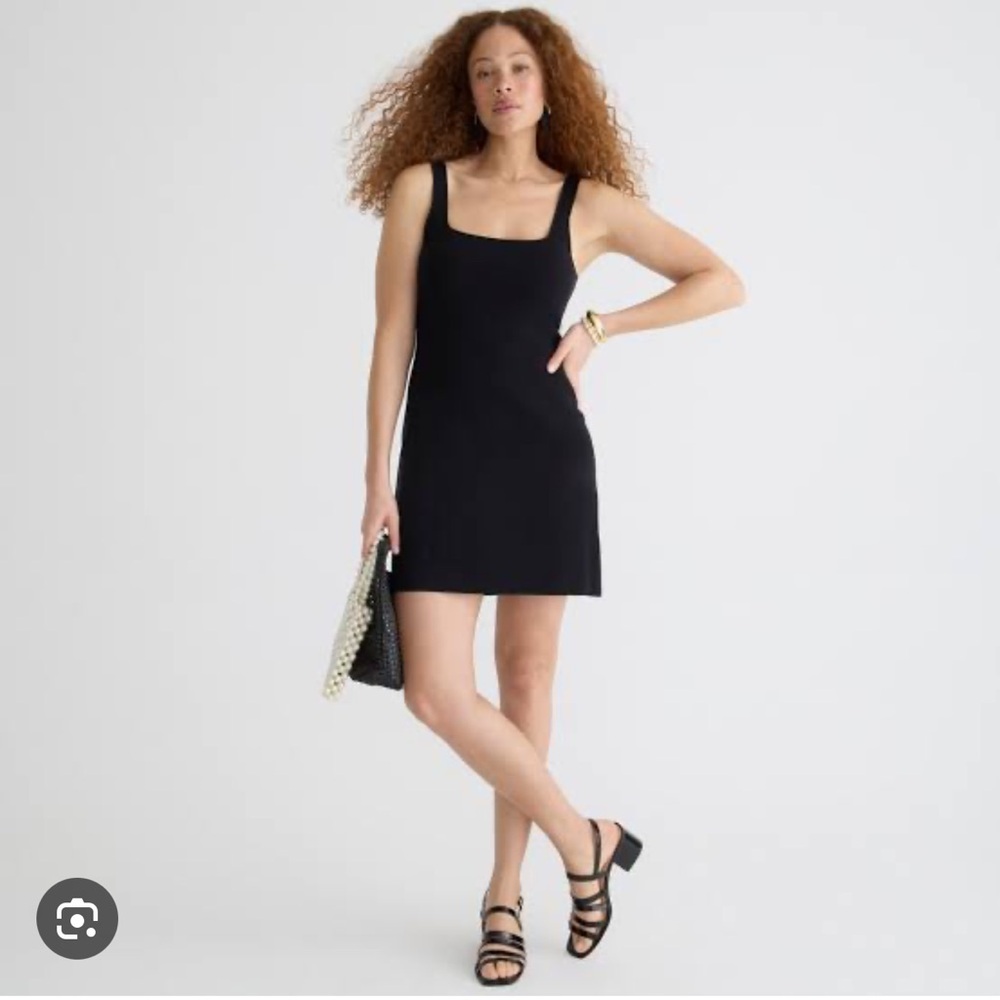 J. Crew Classic Black Mini Knit Dress